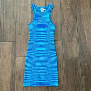 Princess Polly blue knit mini dress razor back tank dress size 0